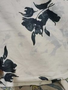 White Floral Print Blouse