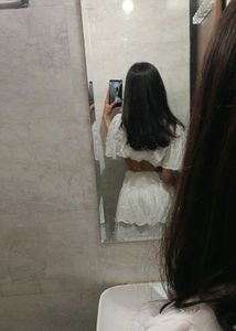 Broderie anglaise white skirt
