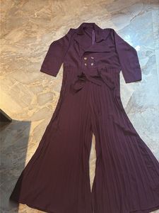Elegant Plum Wide-Leg Jumpsuit