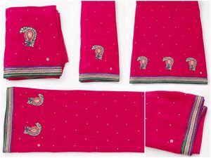 Stunning Pink Embellished Saree