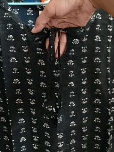 Black Printed Kurta