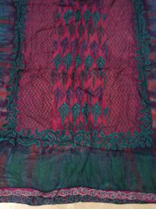 Embroidered Kurta Shrug With Pants &amp; Dupatta