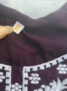 Embroidered Short Cotton Kurti