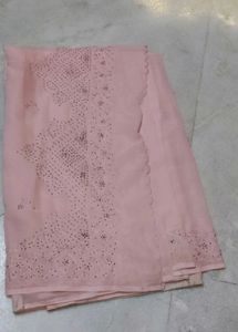 Elegant Pink Saree with Blouse