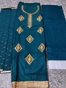 Elegant Teal Embroidered Kurta Set