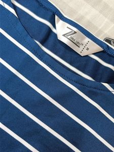 Blue &amp; White Striped Maxi Dress
