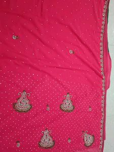 embroidery work saree