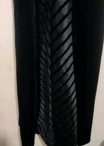 Black⚫Elegant Velvet Long Dress For 36 Bust