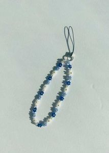 Blue Flower Beaded Phone Charm🧿