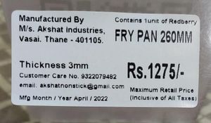 New Nonstick Fry Pan With Stainless Stell Lid And