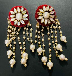 Fancy Velvet Fabric Earrings
