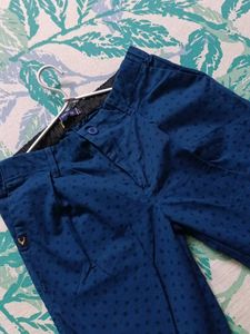 New Blue Patterned Boys Pants