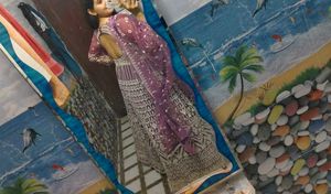 Beautiful gown with dupatta