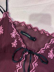 Sheer Embroidered Camisole Top