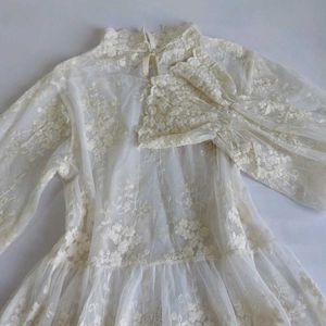 Vintage Elegant delicate Lace dress 🫧🦢✨️