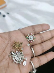 Multi Gold Silver Mix Pendant Set
