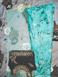 Beautiful Teal Floral Skirt