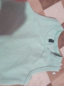 Light Blue Cropped Tank Top