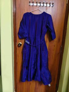 NWOT Purple Heavy Stone-Work Ethnic Gown