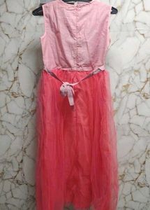 Karigari Girls Pink Embroidered sleeveless
