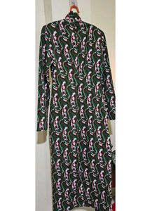 Stylish Printed Midi Dress with Slit