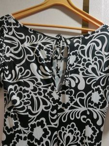 Black  And White  Printed Dress