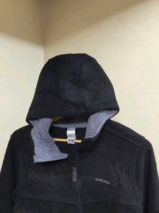 Quechua Black Zip-Up Hooded Jacket