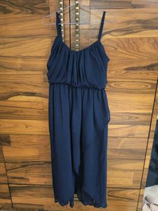 Navy Blue Flowy Midi Dress