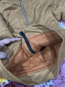 Brown Suede-like Jacket