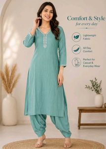 Elegant sea green Kurta set