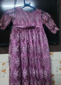 Elegant Girls' Purple Occasion Dress