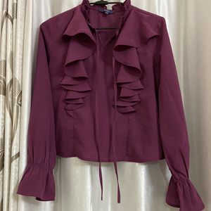Purple Top High Neck