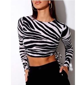 Size M- Zebra Print Long Sleeve Top