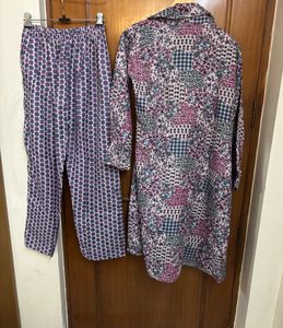 🆕Printed Cotton Blend Co-ord Set