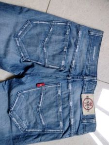 Women's Blue Distressed Denim Jeans