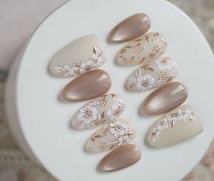 Pearl Bloom Luxe Press-On Nails