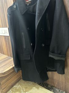 Stylish Black Peacoat Jacket
