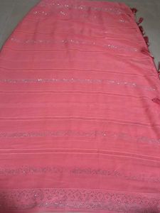 Elegant Pink Saree with Embellishments
