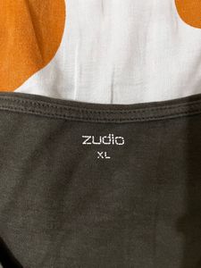 Basic Olive Green V-Neck T-Shirt