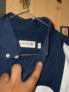 Men's Navy Blue Graphic Print Shirt