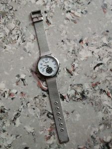 Classic White Dial Analog Watch