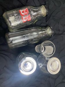 Assorted Glass Bottles &amp; Jar Set