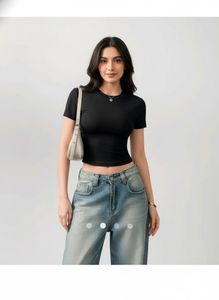 Black Cropped T-Shirt