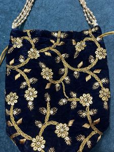 Embellished Velvet Potli Bag