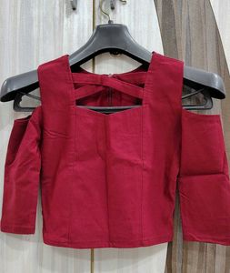Marron Crop Top