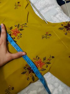 Embroidered Yellow Kurta