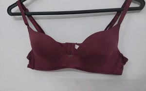 Maroon Padded Push-Up Bra