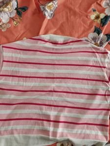Pink Striped Top