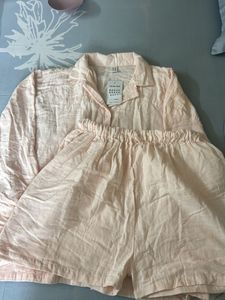 Cozy Cotton Pajama Set - Soft Peach