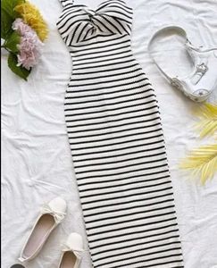 Striped Knit Bodycon Dress